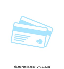 Vector credit cards icon. Flat design style. EPS 10.