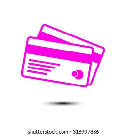 Vector credit cards icon. Flat design style. EPS 10.