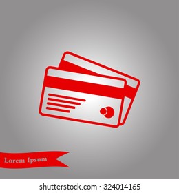 Vector credit cards icon. Flat design style. EPS 10.