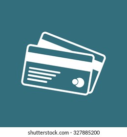 Vector credit cards icon. Flat design style. EPS 10.
