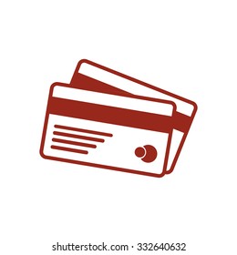 Vector credit cards icon. Flat design style. EPS 10.