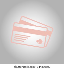 Vector credit cards icon. Flat design style. EPS 10.