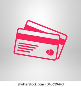 Vector credit cards icon. Flat design style. EPS 10.