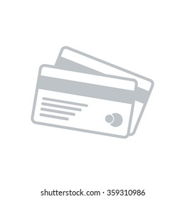 Vector credit cards icon. Flat design style. EPS 10.