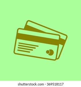 Vector credit cards icon. Flat design style. EPS 10.