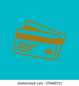 Vector credit cards icon. Flat design style. EPS 10.