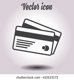 Vector credit cards icon. Flat design style. EPS 10.