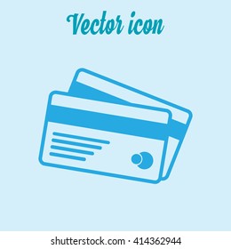Vector credit cards icon. Flat design style. EPS 10.