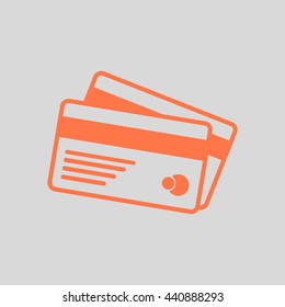 Vector credit cards icon. Flat design style. EPS 10.