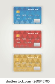 Vector Credit Cards isolated