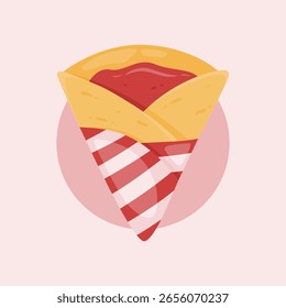 Vector crepes ilustración plana dibujada