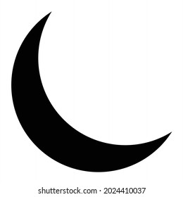 Vector Crescent Moon Glyph Icon Design
