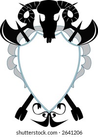 vector crest with buck skull