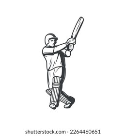 vector cricket batsmen icon template design isolated in white background svg