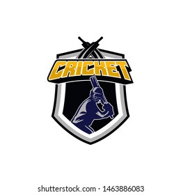 Vector - Cricket Sport Vector Logo Silhouette Design Template