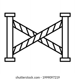 Diseño de iconos de esquema de escena de delito vectorial
