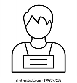 Diseño del icono de contorno criminal del vector
