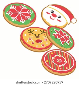 Vector of Cristmas Cookies on white background