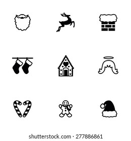 Vector Cristmas icon set on white background