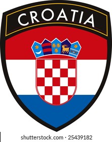 vector croatia crest flag