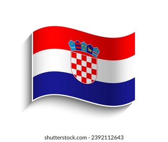 Vector Croatia waving Flag Icon