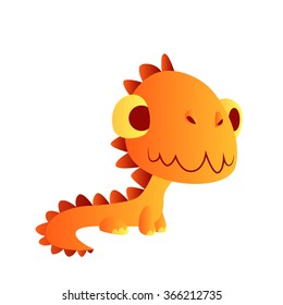 Vector Crocodile Cartoon Illustration.