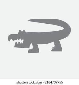 Vector of Crocodile design on gray background. vector illustration