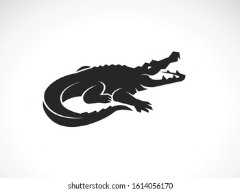 Vector of crocodile design on white background. Wild Animals. Reptile. Easy editable layered vector illustration.