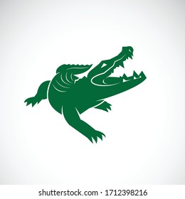 Vector of crocodile design on white background. Crocodiles logos or icons. Wild Animals. Easy editable layered vector illustration. Green crocodile. Reptile.