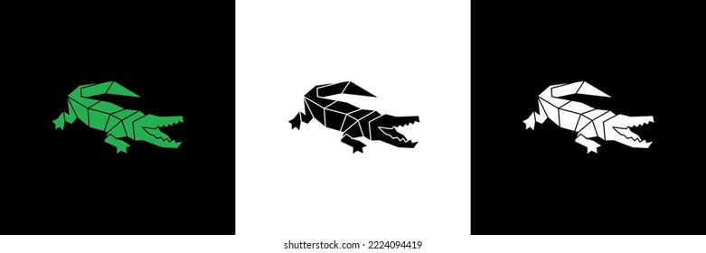 Vector of crocodile design on white background. Wild Animals. Reptile. Easy editable layered vector illustration.