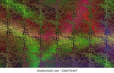 Vector crocodile skin texture background. Colored animal skin, textured alligator surface for the design of clothing made of fabric. Fabric natural finishing material