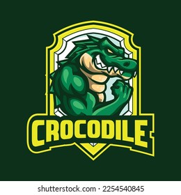 Vector crocodiles mascot logo for esport and sport team