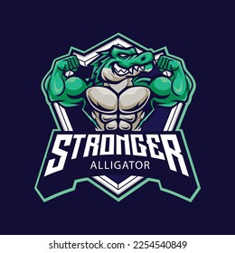 Vector crocodiles mascot logo for esport and sport team