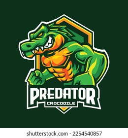 Vector crocodiles mascot logo for esport and sport team