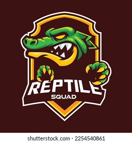 Vector crocodiles mascot logo for esport and sport team