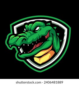 Vector crocodiles mascot logo for esport