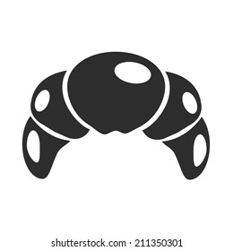 Vector Croissant Black Icon