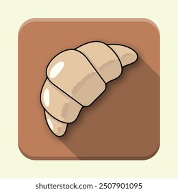 Vector croissant colorful app icon