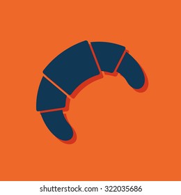 Vector croissant icon. Food icon. Eps10