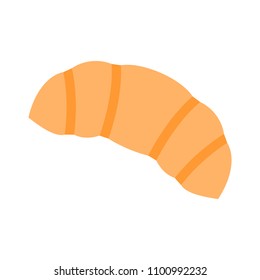 vector croissant illustration, breakfast icon - pastry symbol isolated