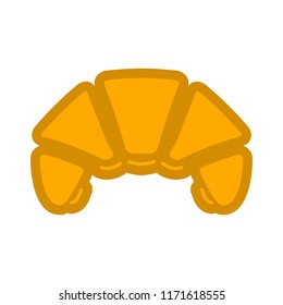 vector croissant illustration, breakfast icon - pastry symbol isolated