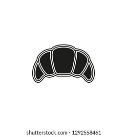 vector croissant illustration, breakfast icon - pastry symbol isolated