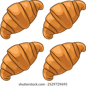 Vektor Croissant einzeln auf weißem Hintergrund