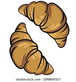 vector croissants for menu or signboard
