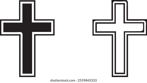 vector cross christian religious icon illustration