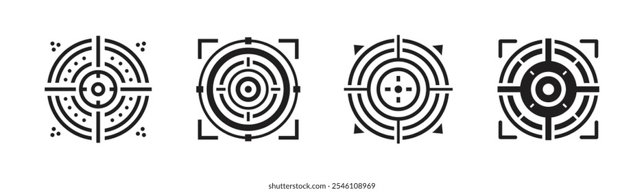 Conjunto de iconos de pelos cruzados de Vector