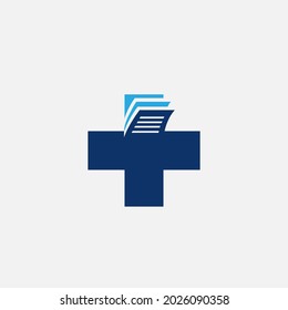 Logotipo del informe de estado cruzado del vector