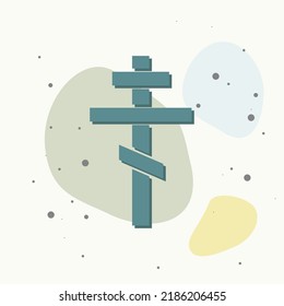 Vektorsymbol. Religiöses Symbol auf mehrfarbigem Hintergrund. Ebenen gruppiert für einfache Bearbeitungs-Illustration. Für Ihr Design.