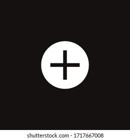 Vector cross isolated on black background. Perfect suit for web animation add social media greeting cards stickers banners poster concepts and branding