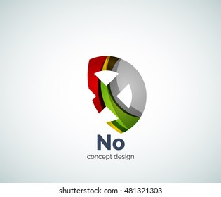 Vector cross logo template, abstract business icon